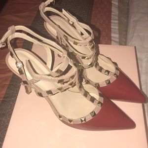 BCBGeneration Red Studded Heel